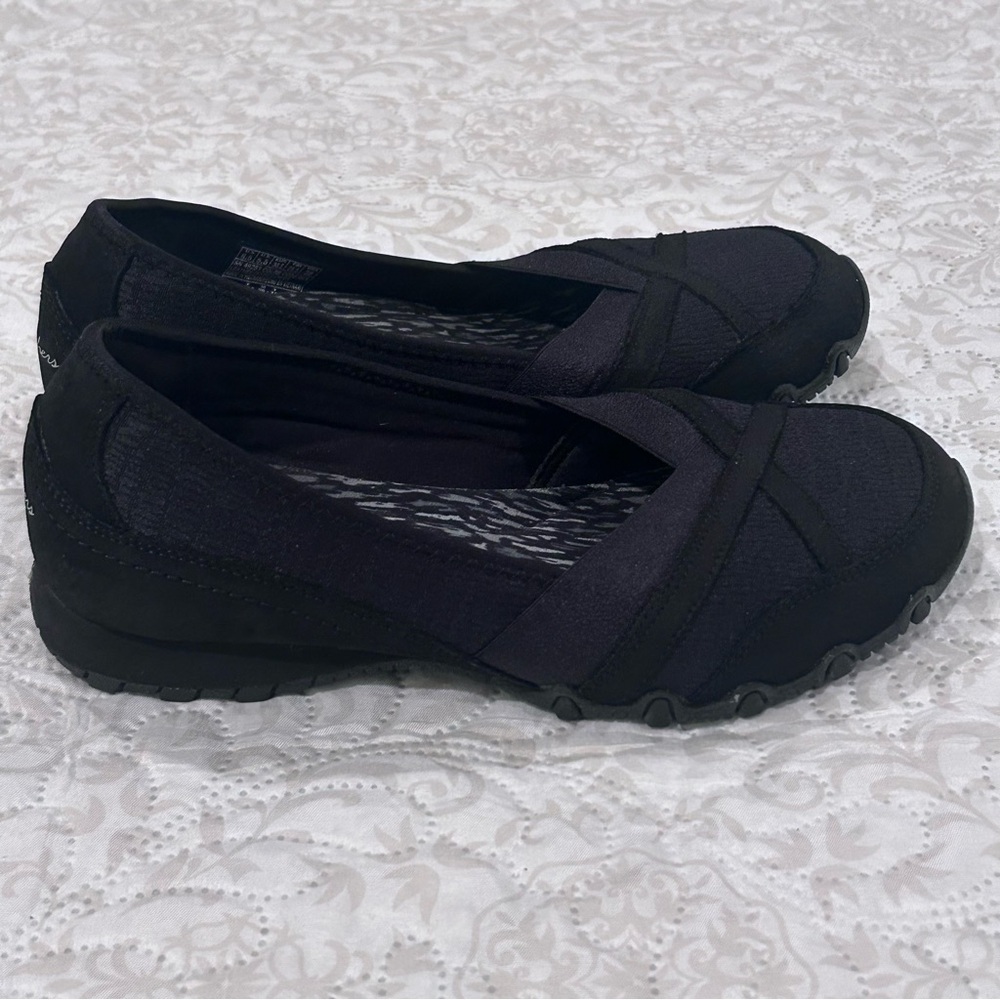 Skechers Relaxed Fit Bikers Wayfarer Women’s Comfort Slip On Black Suede Sz 8.5 - Picture 3 of 13